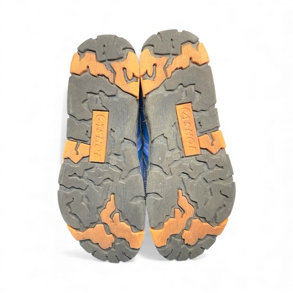 TMA EYES CHSHOER WOMENS US 11 BLUE LACE-UP LEATHER SNEAKERS UNIQUE FUN SHOES - Picture 4 of 10